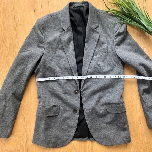 ZARA  MAN BASIC GREY SWEAT BLAZER - L - Picture 4 of 8